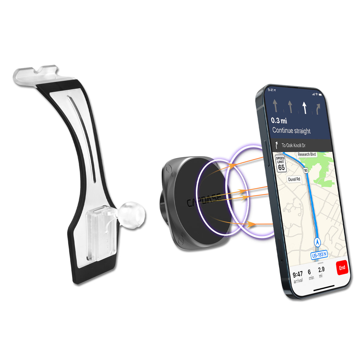 SQUARER II Magnetic Car Mount DSH Base-E01 for Benz E Class / CLS