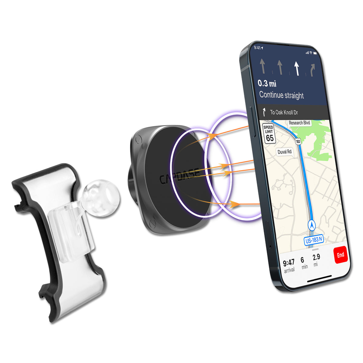 SQUARER II Magnetic Car Mount DSH Base-GLE for Benz GLE / GLS (2020-2021)