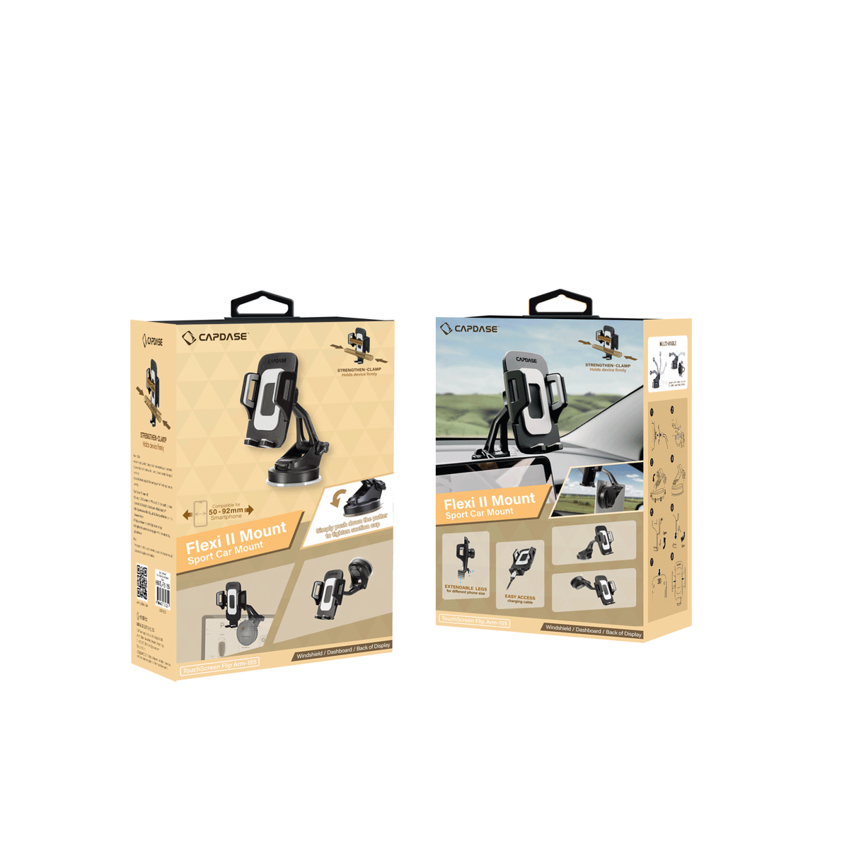 FLEXI II Sport Car Mount Touch Screen FlipArm-TL-155 Tesla Model 3/Y (Compatible)