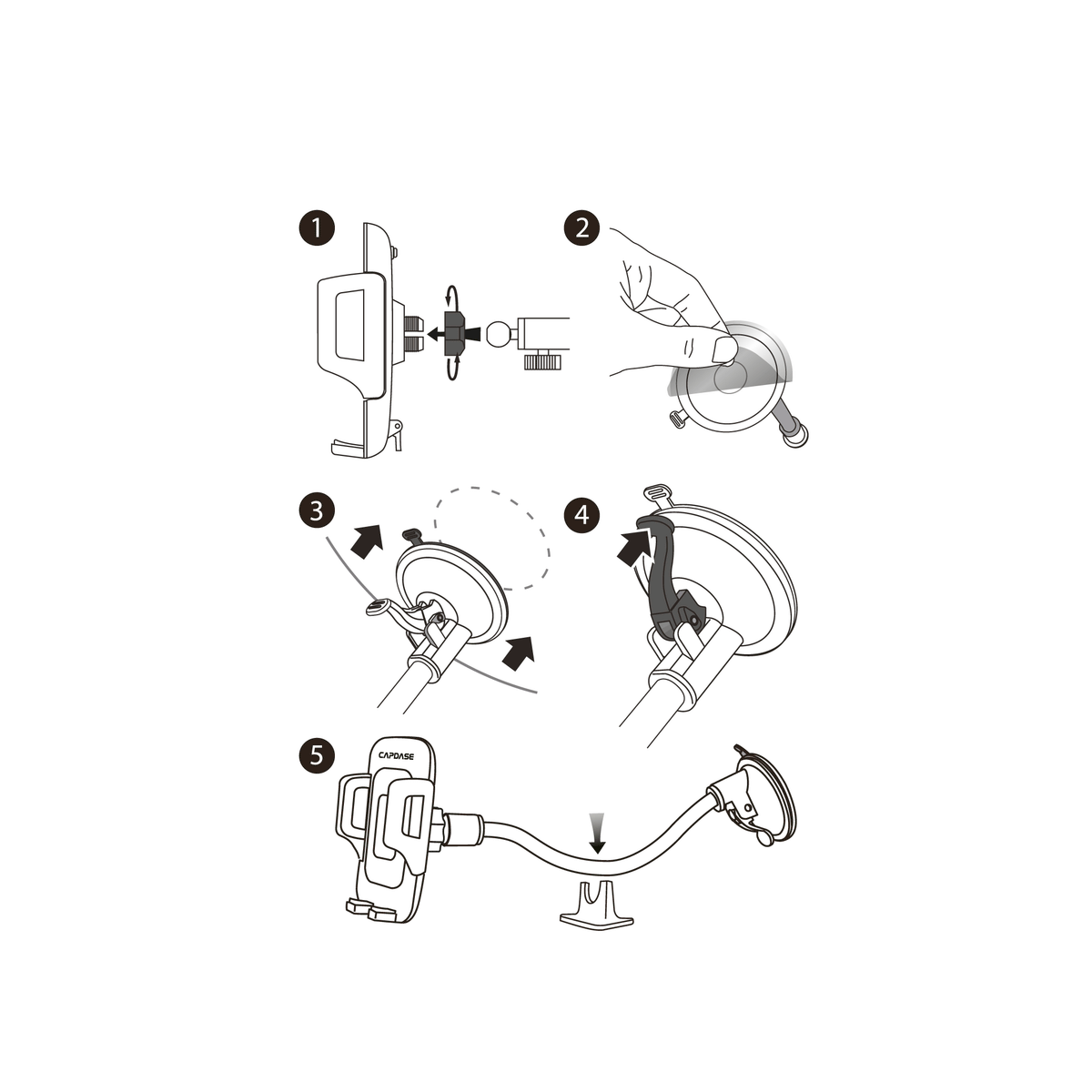 FLEXI II Sport Car Mount Gooseneck Arm 300mm Extra Long Edition