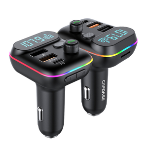 38W | PD / QC | 2-USB | Fast Charging | FM Transmission | Hands-free | Car Battery Voltage display | USB Flash drive & Micro SD Card support | Voice control | Bluetooth connection