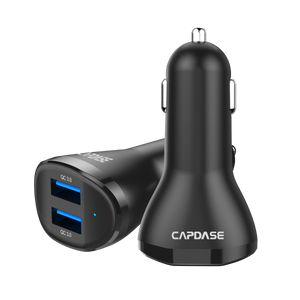 36W | QC | 2-USB | Fast Charging | Compact Car charger