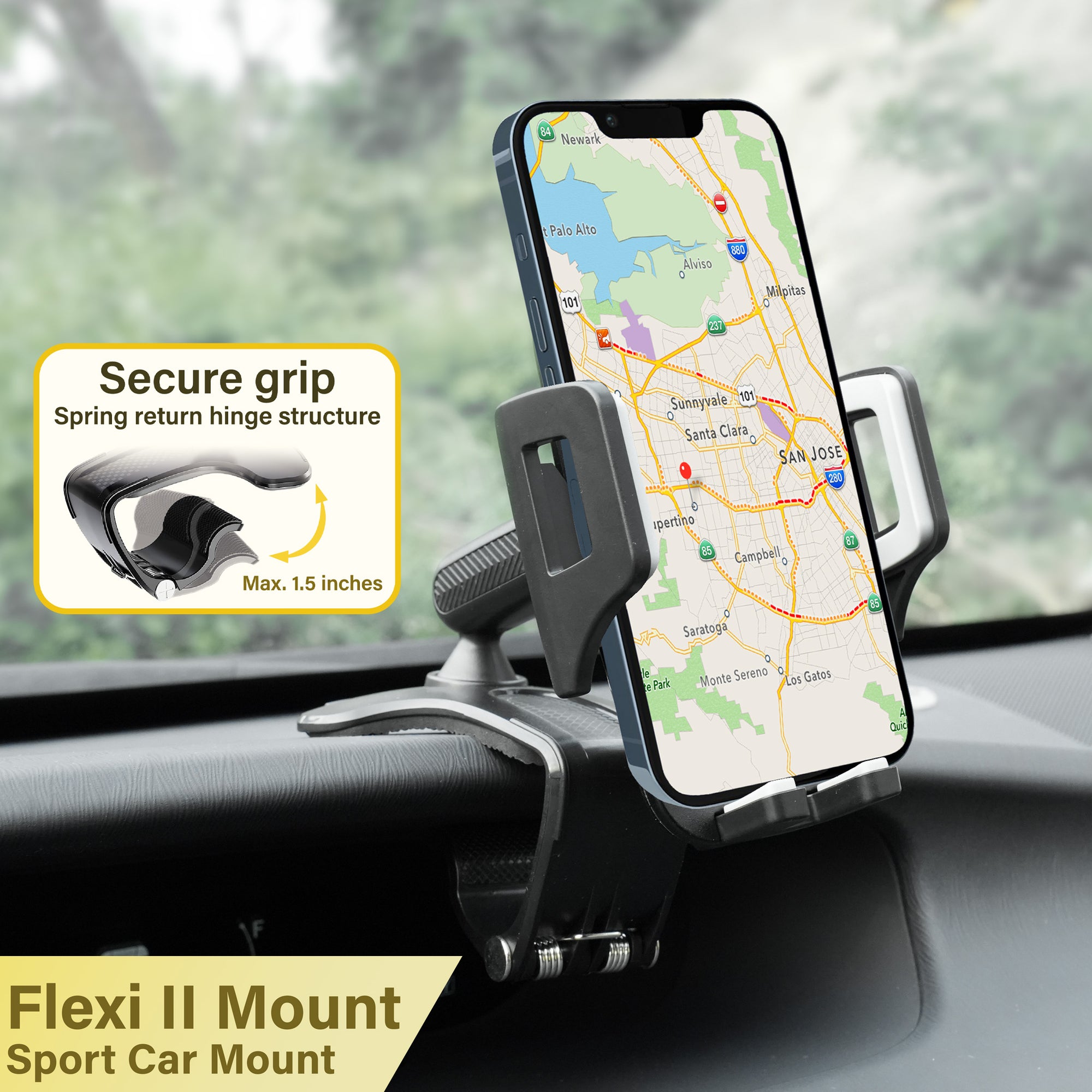 FLEXI II Sport Car Mount Dash / SunVisor