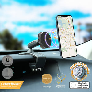 SQUARER II Magnetic Car Mount Clip On Arm 145