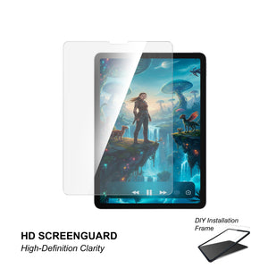iPad Pro 12.9 (6/5/4/3 generation) 2022~2018 | Ultra Clear Tempered Glass | HD Screenguard | Free DIY installation Frame