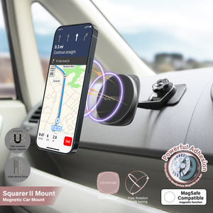 SQUARER II Magnetic Car Mount Rotating Tack