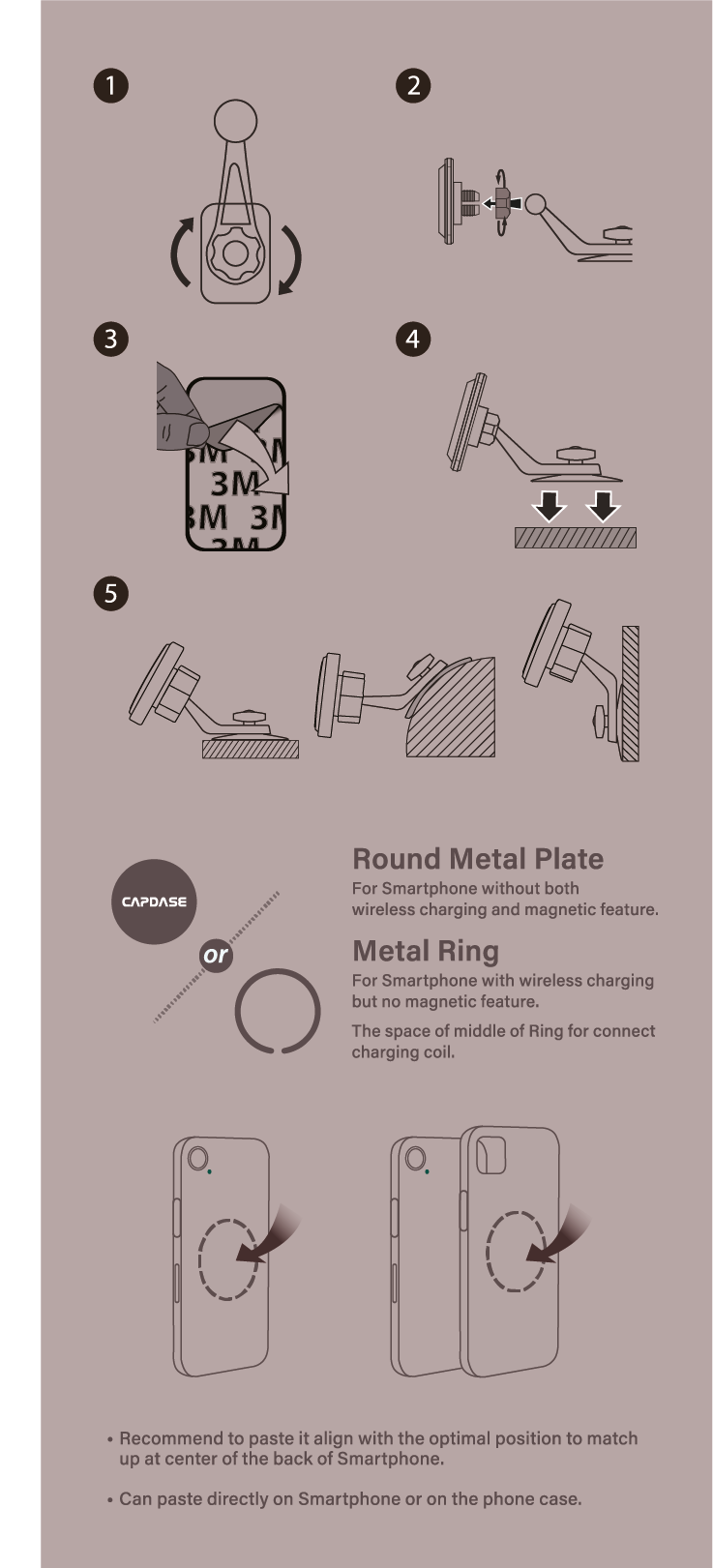 SQUARER II Magnetic Car Mount Rotating Tack