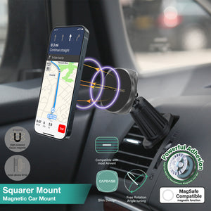 SQUARER II Magnetic Car Mount Air Vent Twist Vent-Hook 143