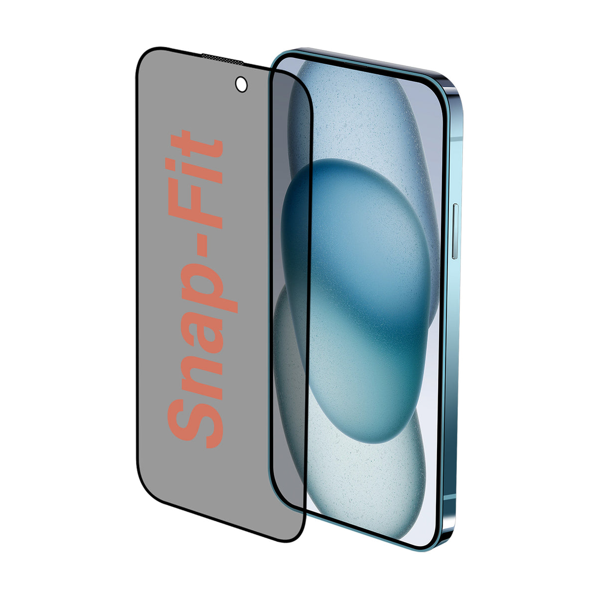 iPhone 16 / 15 SnapFit High Aluminum Glass Privacy Screen Protector