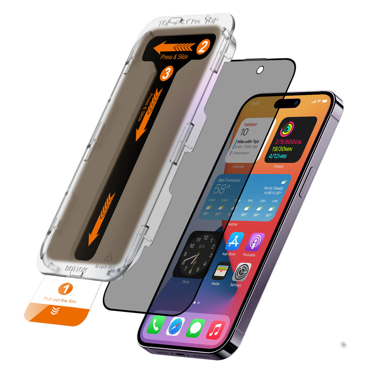 iPhone 11 & XR SnapFit High Aluminum Glass Privacy Screen Protector