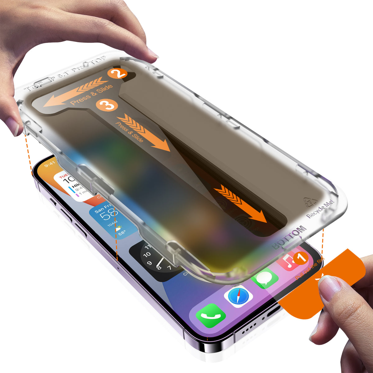 iPhone 11 Pro Max SnapFit High Aluminum Glass Privacy Screen Protector