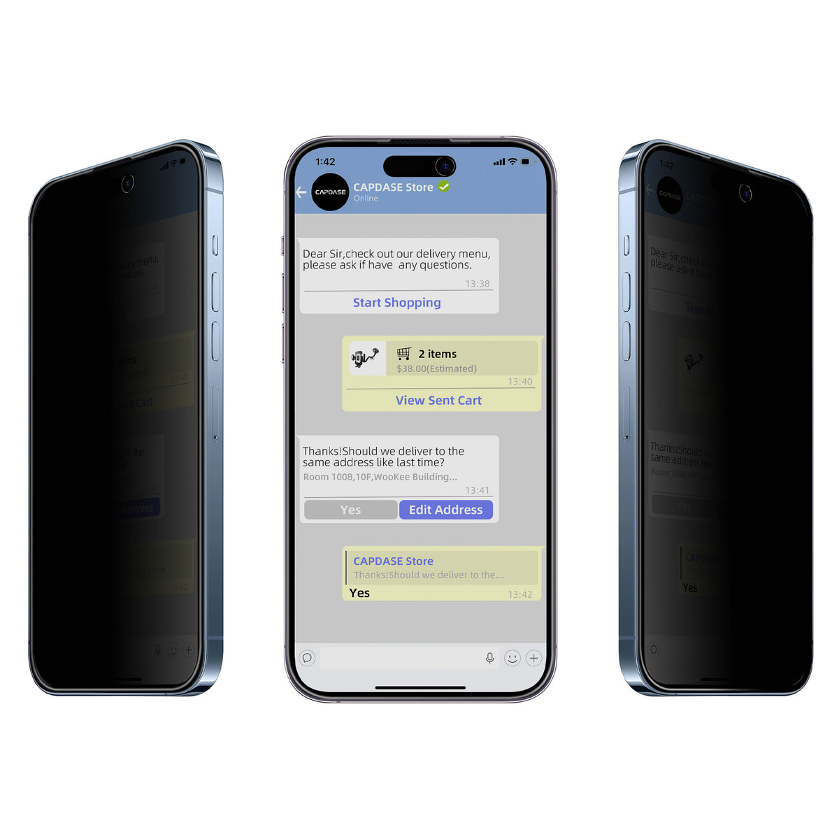 iPhone 14 Pro Max SnapFit High Aluminum Glass Privacy Screen Protector