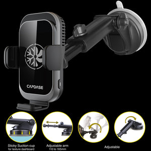 A-CM Power II Ceramic Cooling Fast Wireless Charging Auto-Clamp Car Mount Telescopic Arm