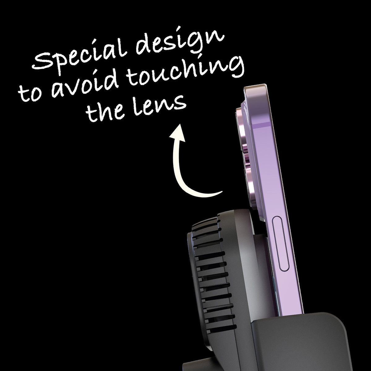 A-CM Power II Ceramic Cooling Fast Wireless Charging Auto-Clamp Car Mount DSH Base-E01 for Benz E Class / CLS