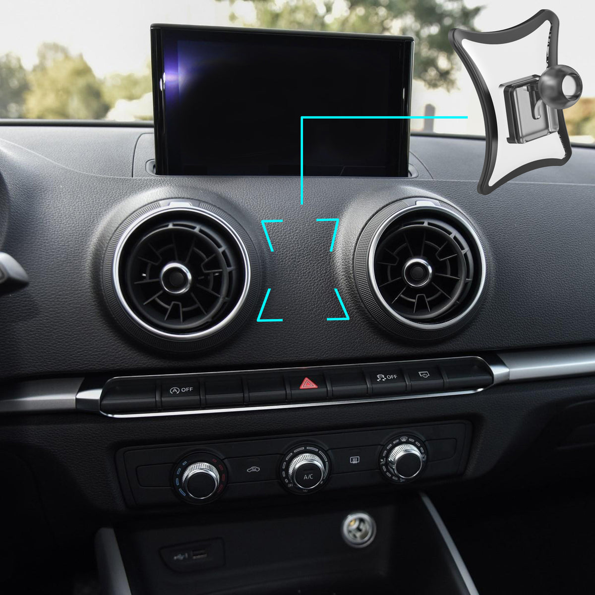 Cobot-SOLAR Auto-Clamp Car Mount DSH Base-ADQ2 for Audi A3 / Q2L