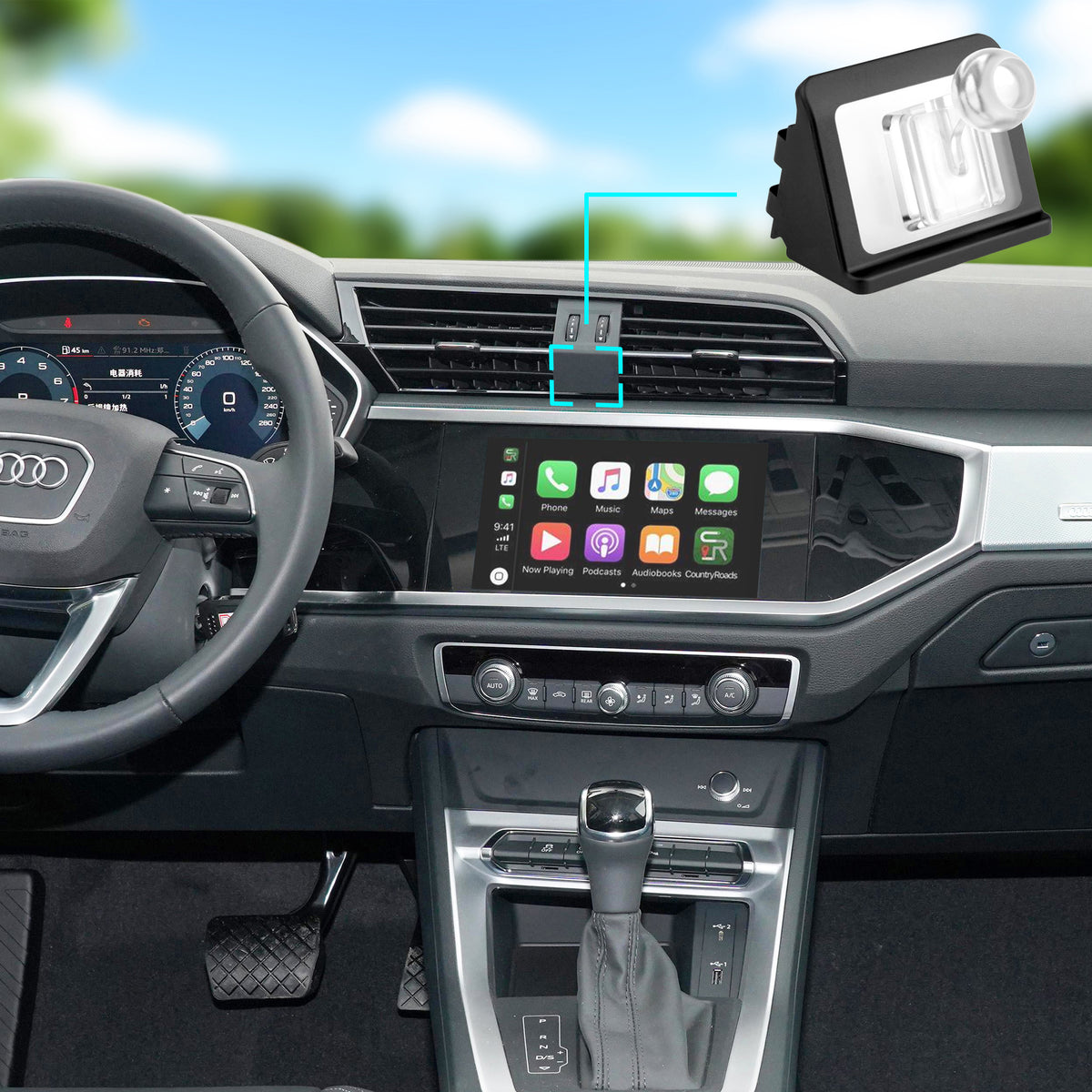 Cobot-SOLAR Auto-Clamp Car Mount DSH Base-ADQ3 for Audi Q3 (2019-2021)