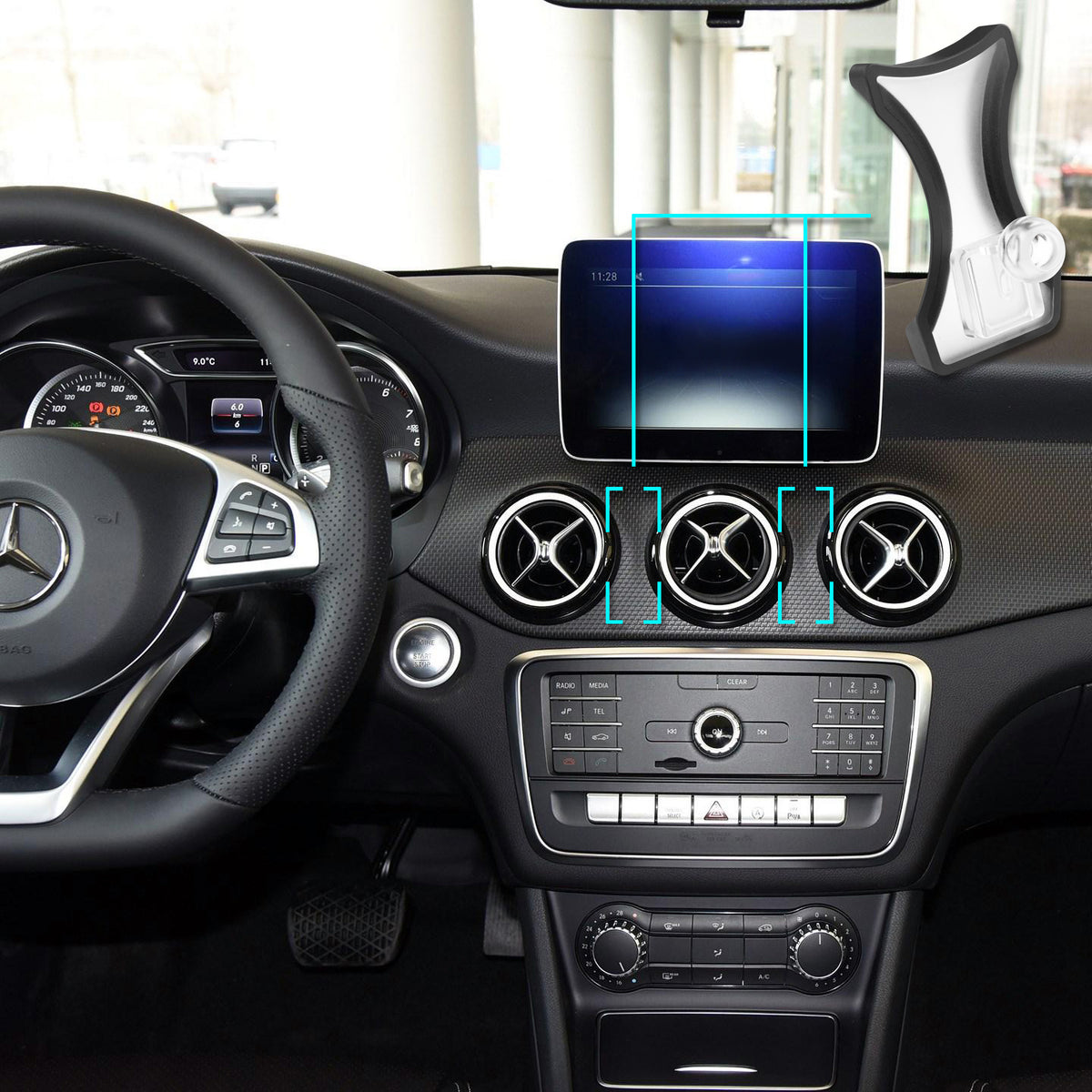 Cobot-SOLAR Auto-Clamp Car Mount DSH Base-GLA2 for Benz A / CLA / GLA (2013-2018)