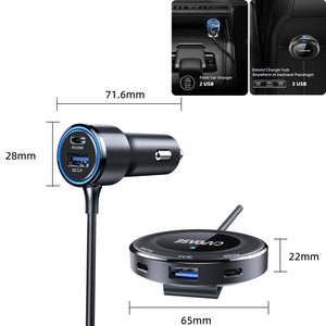 Quarterback F98M QC 3.0 / PD 3.0 Fast Charging 5-USB Car charger