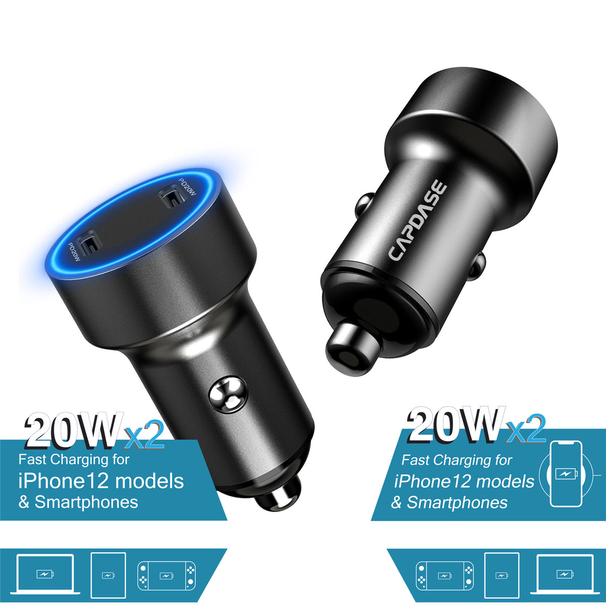 Rapider 2P40 Dual USB PD Car Charger