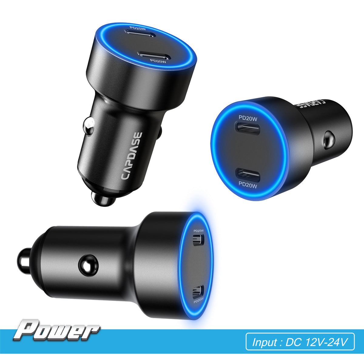 Rapider 2P40 Dual USB PD Car Charger
