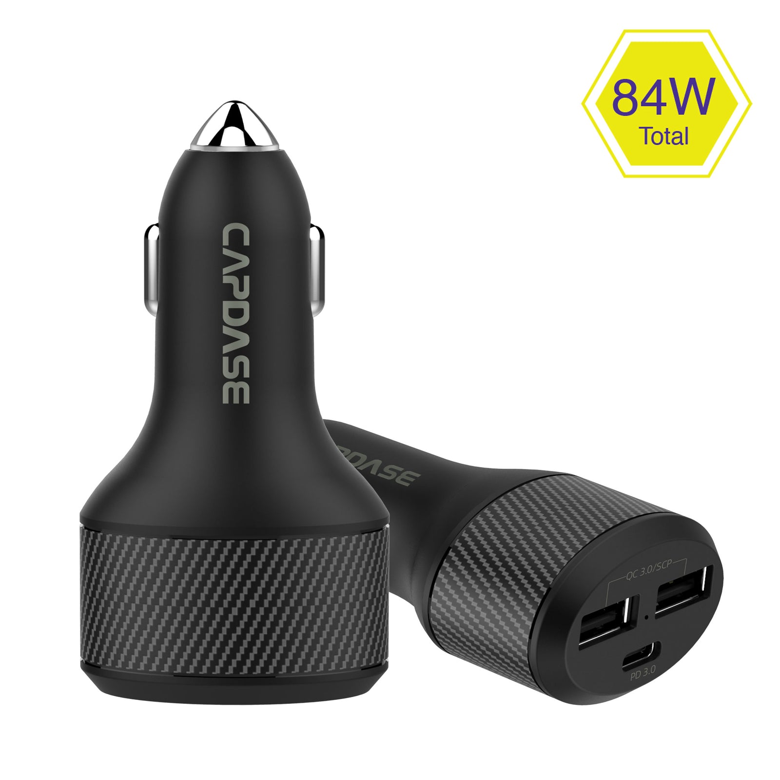 Rapider Super3P84 QC 3.0 / USB-C PD 3.0 Car Charger