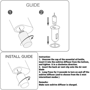 Mandarin Essential Oil For eoDrive Smart Nano Ultrasonic Aroma Diffuser Manual