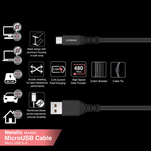 METALLIC MA4M2 Micro-USB To USB-A Cable 1.5M