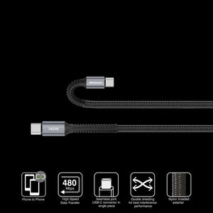 METALLIC CCPD140W_1.5M USB-C To USB-C Sync and Charge Cable (140W) 1.5M