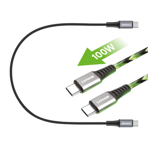 METALLIC CCSVQ-5A_28cm USB-C To USB-C Sync and Charge Cable (100W) 28CM