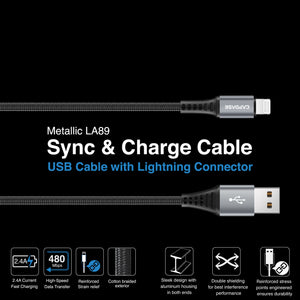 METALLIC LA89 Lightning To USB-A Cable 1.5M