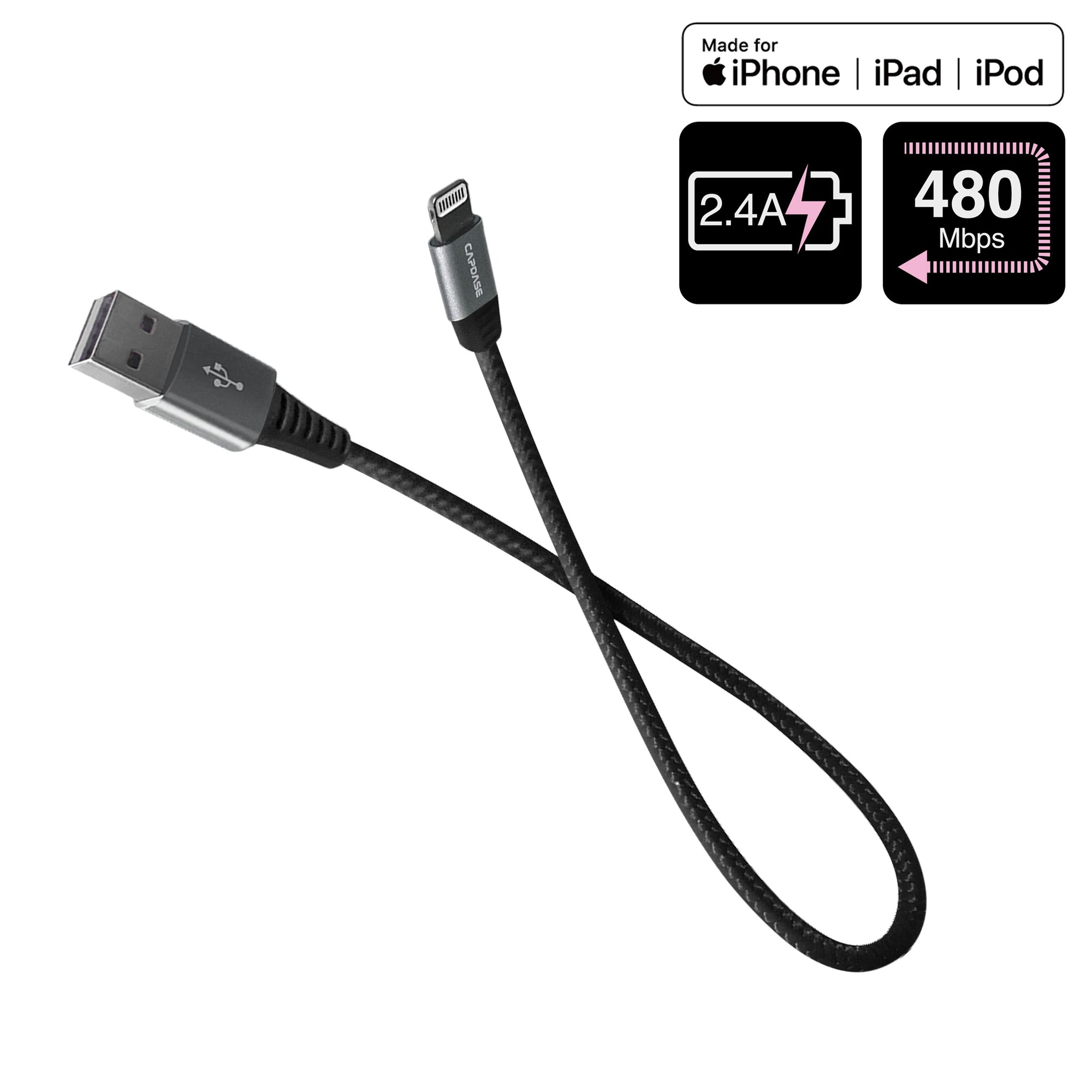 METALLIC LA89 Lightning To USB-A Cable 28cm