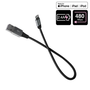 METALLIC LA89 Lightning To USB-A Cable 28cm