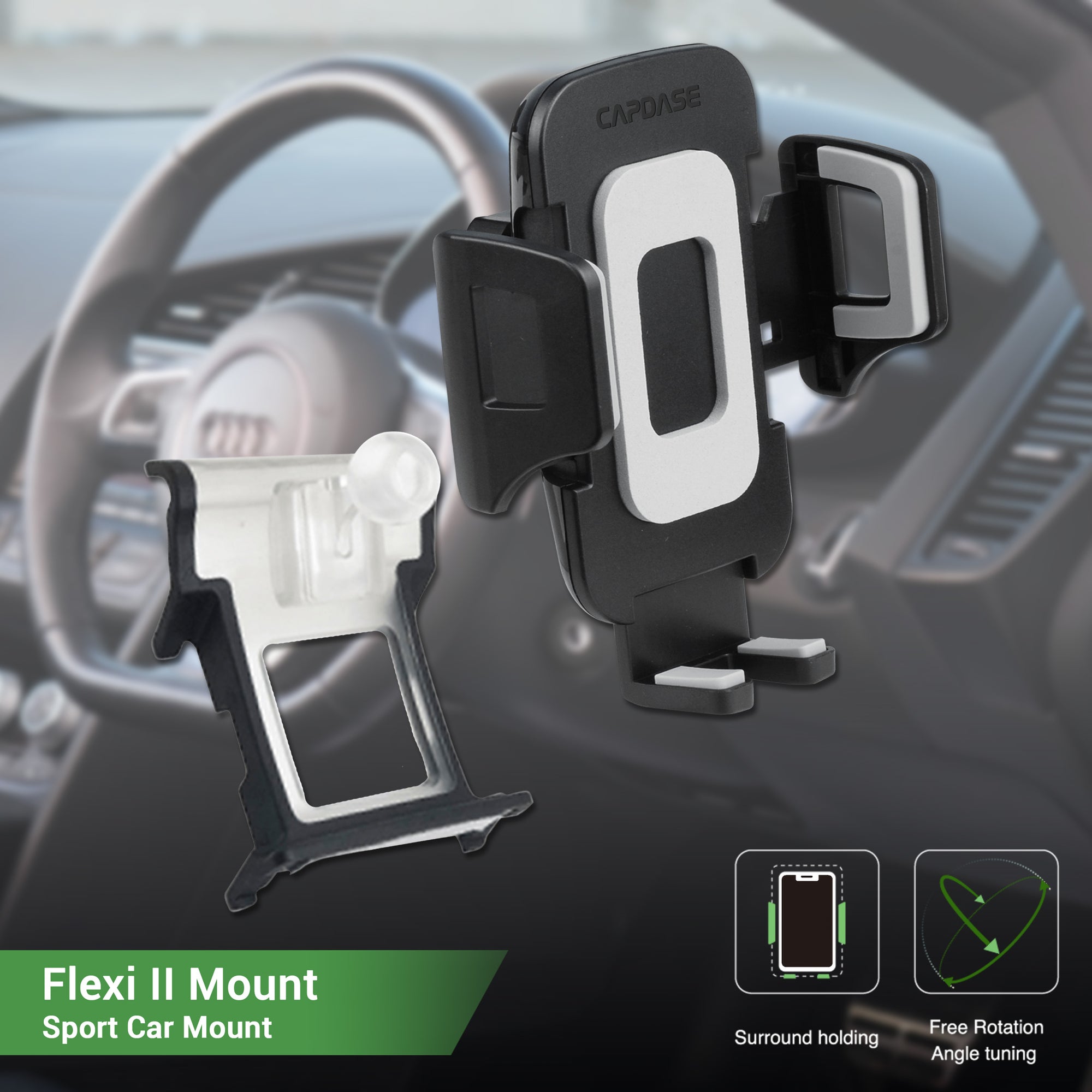 FLEXI II Sport Car Mount DSH Base-ADA6L for Audi A6L/7I / RS6/7 / S6/7