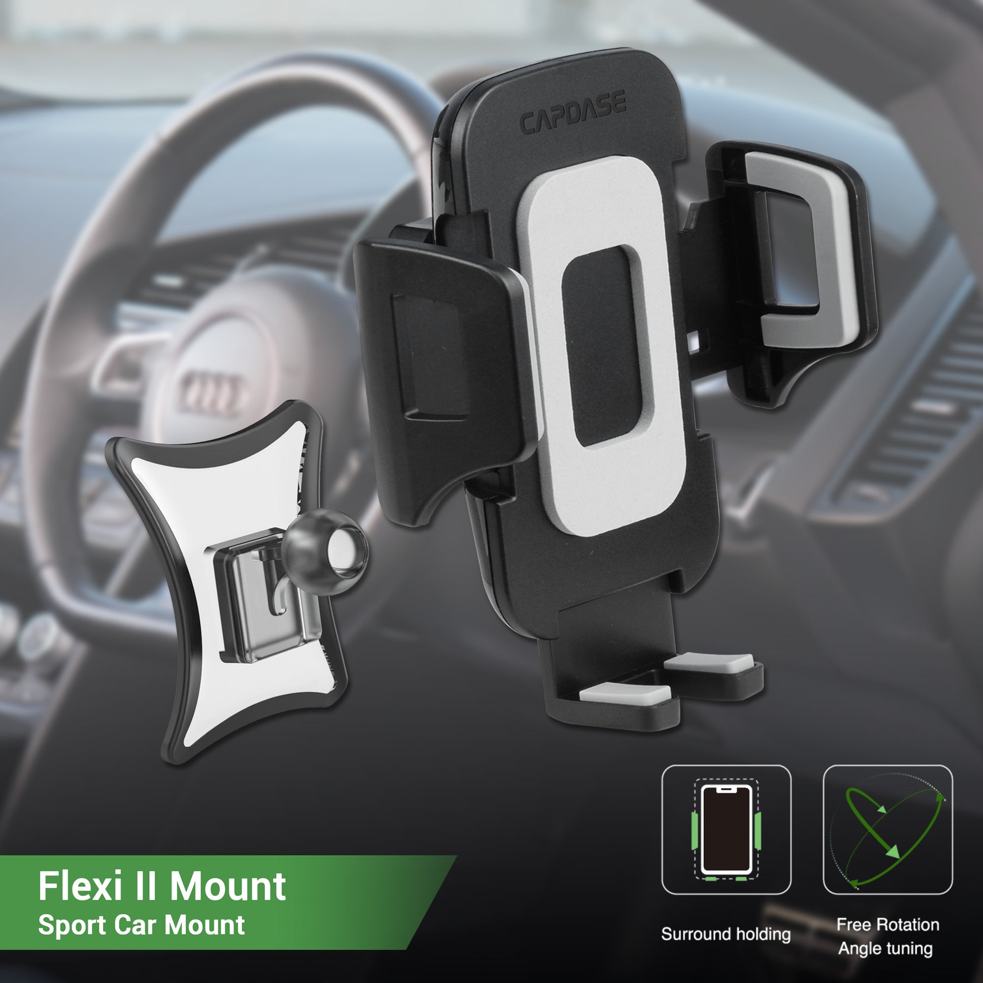 FLEXI II Sport Car Mount DSH Base-ADQ2 for Audi A3 / Q2L