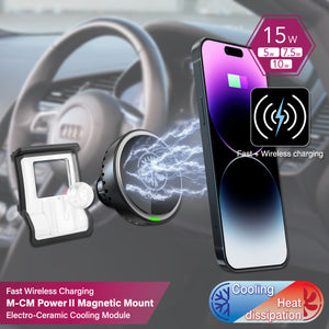 M-CM Power II Ceramic Cooling Fast Wireless Charging Magnetic Car Mount DSH Base-ADA4 for Audi A4L/5 / RS4/5 / S4/5