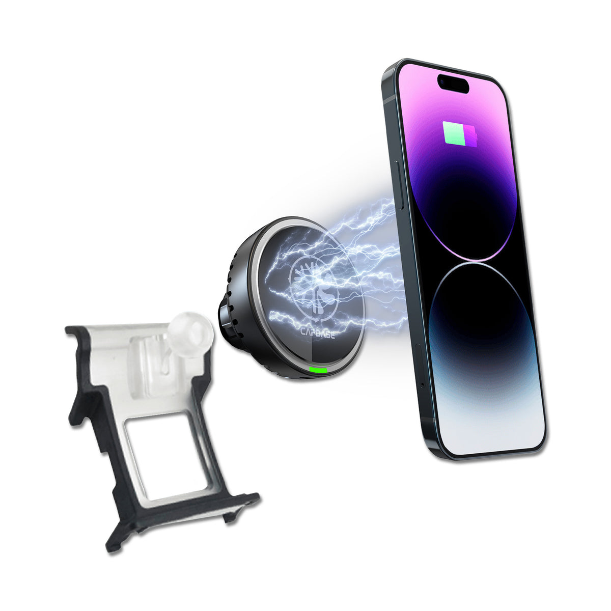 M-CM Power II Ceramic Cooling Fast Wireless Charging Magnetic Car Mount DSH Base-ADA6L for Audi A6L/7I / RS6/7 / S6/7