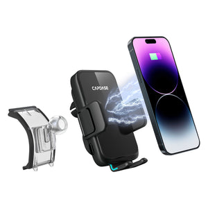 AA Power II Fast Wireless Charging Auto-Clamp & Auto-Alignment Car Mount DSH Base-BX5X7 for BMW 2, 3, 4, 8, M, X, Z Series