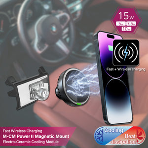 M-CM Power II Ceramic Cooling Fast Wireless Charging Magnetic Car Mount DSH Base-BMWX5 for BMW X5 & X6 (2014-2018)