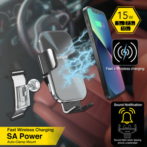 SA Power Fast Wireless Charging Auto-Clamp Car Mount DSH Base-BMWX3 for BMW 2, 3, 4, X3, X4