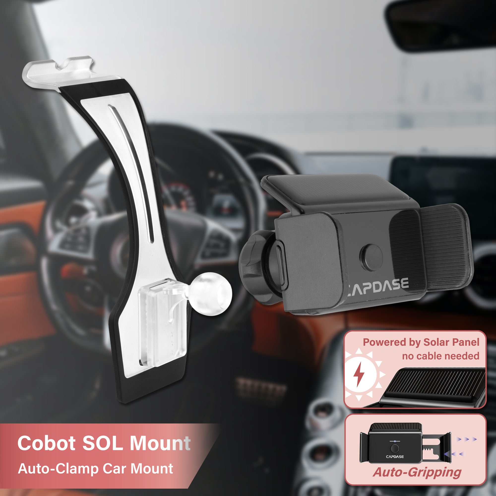 Cobot-SOLAR Auto-Clamp Car Mount DSH Base-E01 for Benz E Class / CLS