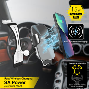 SA Power Fast Wireless Charging Auto-Clamp Car Mount DSH Base-E01 for Benz E Class / CLS