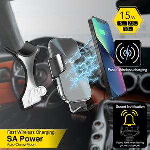 SA Power Fast Wireless Charging Auto-Clamp Car Mount DSH Base-GLC for Benz C Class / GLC (2015-2018)