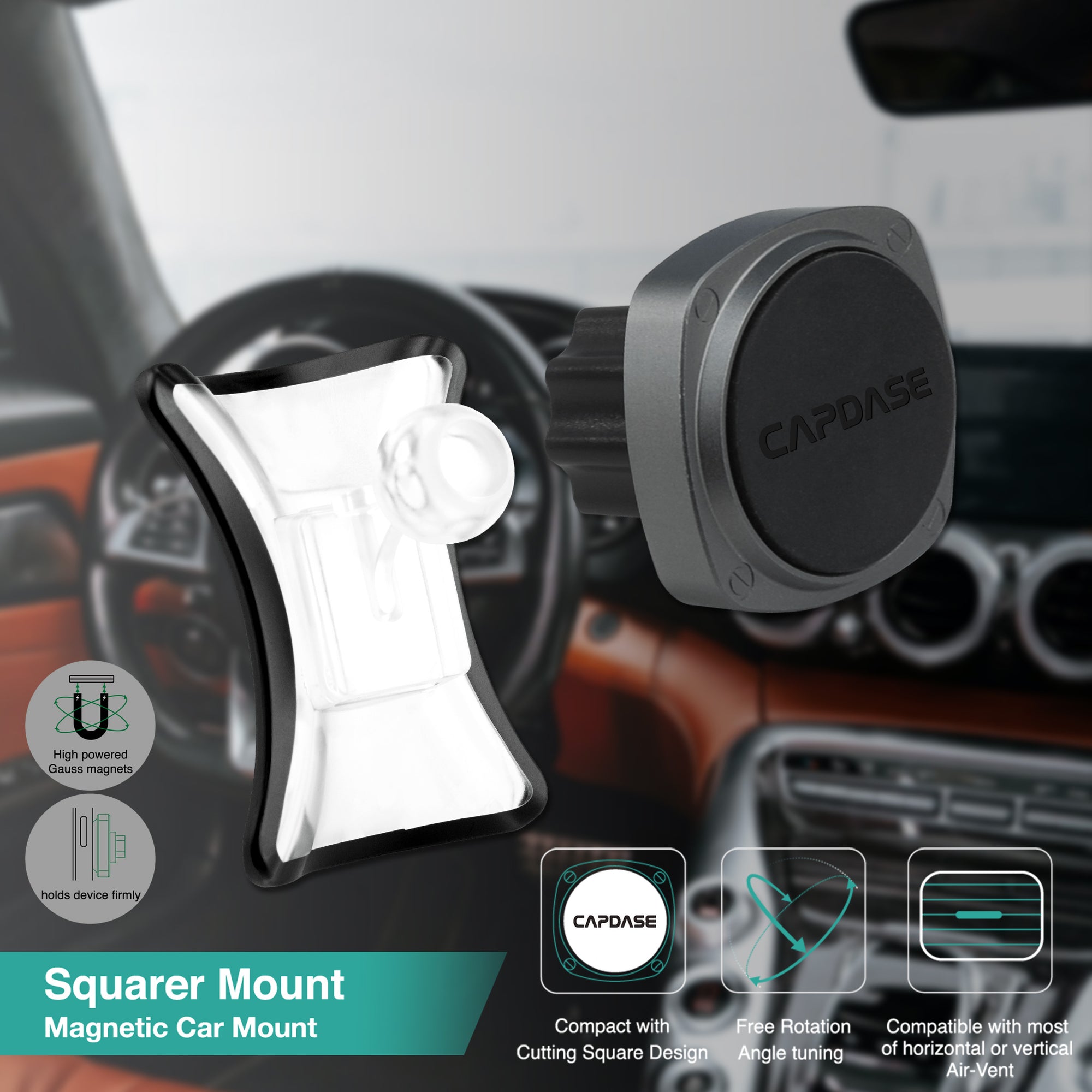 SQUARER Magnetic Car Mount DSH Base-BGLB for Benz B Class / GLB (2020-2021)