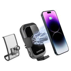 A-CM Power II Ceramic Cooling Fast Wireless Charging Auto-Clamp Car Mount DBase - Macan for Porsche MACAN (2014-2020)