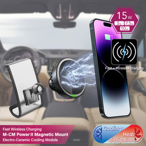 M-CM Power II Ceramic Cooling Fast Wireless Charging Magnetic Car Mount DBase - Macan for Porsche MACAN (2014-2020)