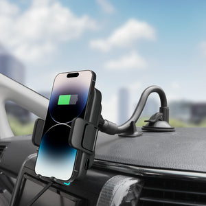 AA Power II Fast Wireless Charging Auto-Clamp & Auto-Alignment Car Mount Gooseneck Arm 300mm