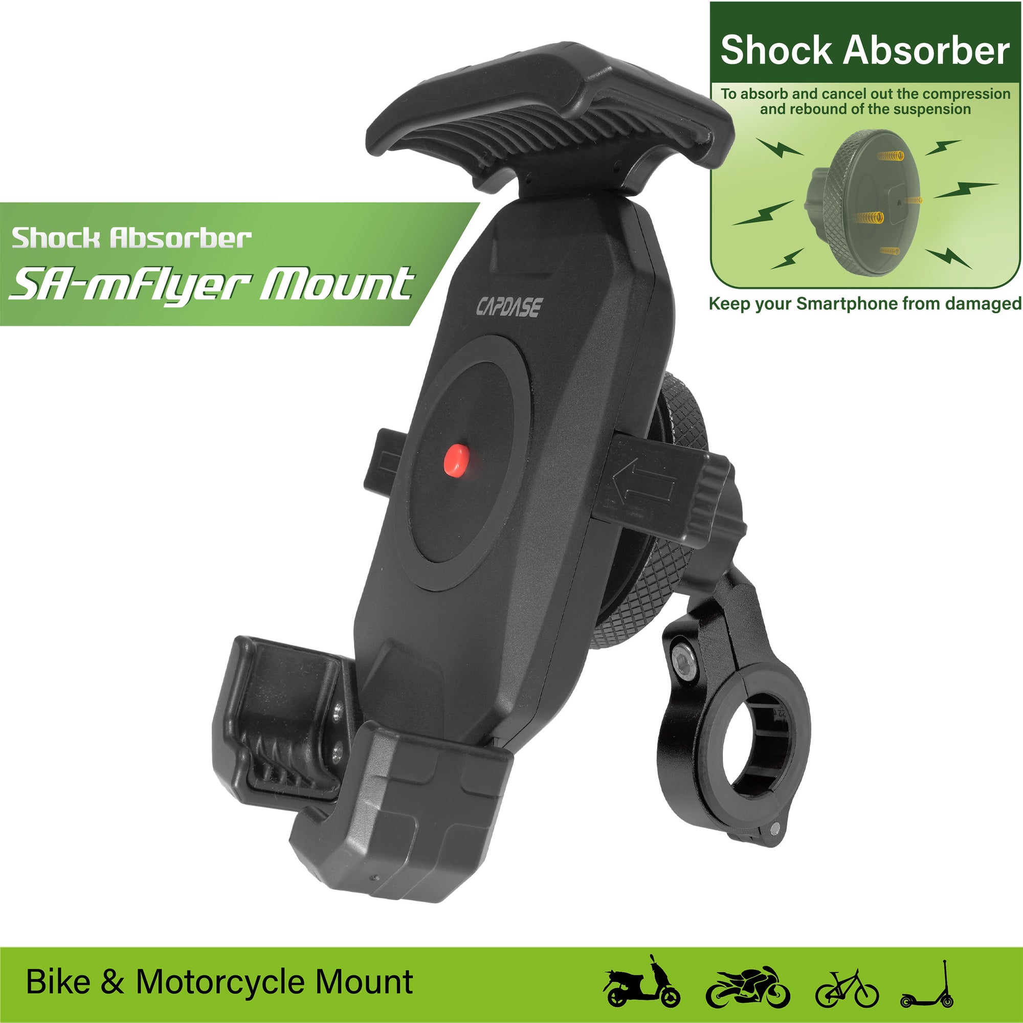 SA-mFlyer Bike & Motorcycle Mount with Shock Absorber