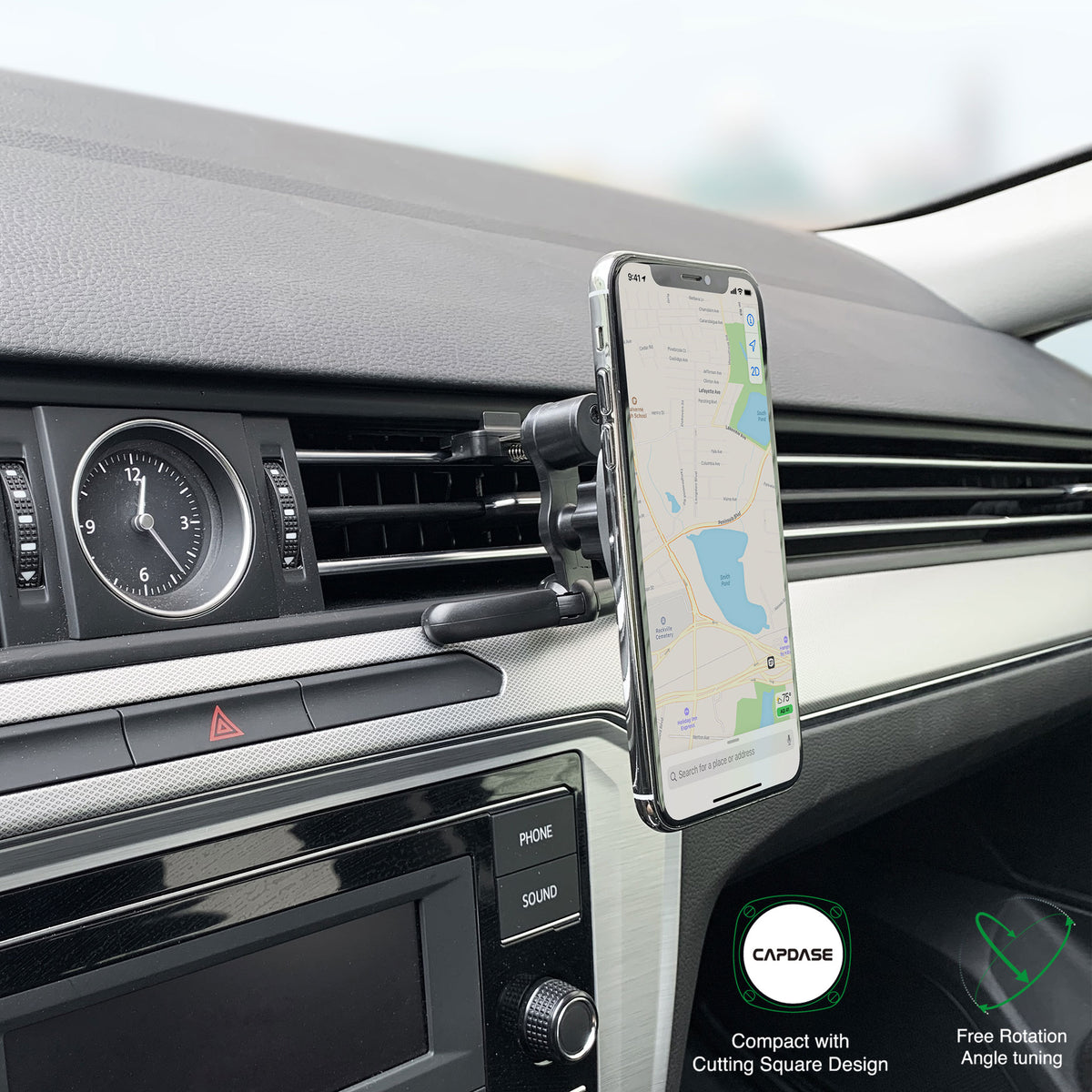 SQUARER Magnetic Car Mount Air Vent-Hook