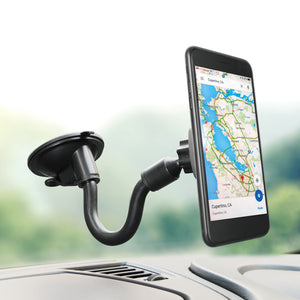 SQUARER Magnetic Car Mount Sunction Cup PRO - Gooseneck Arm 