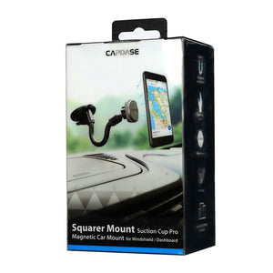 SQUARER Magnetic Car Mount Sunction Cup PRO - Gooseneck Arm 